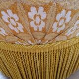 Vintage fringed toad pouf