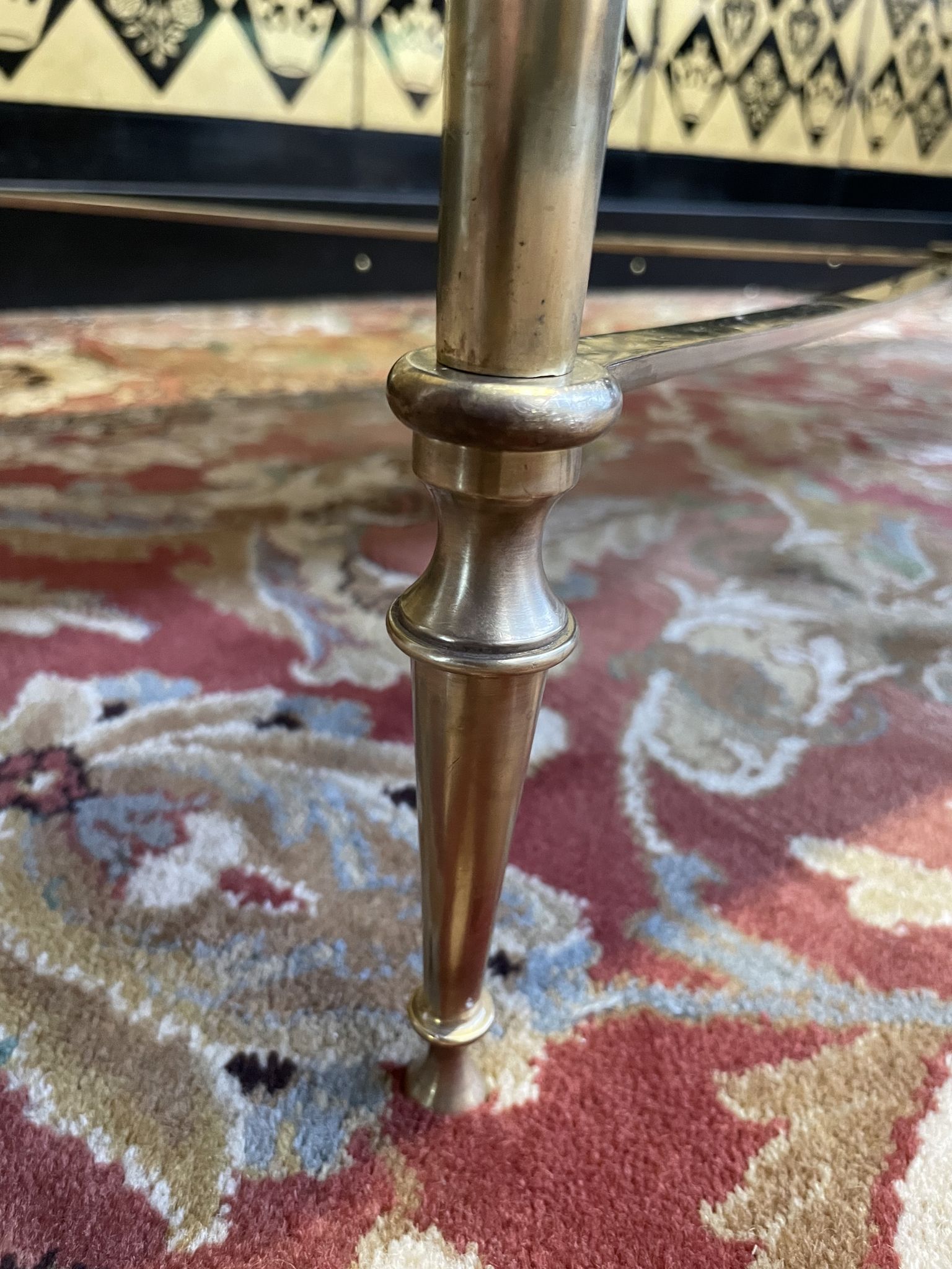 Table basse laiton et marbre