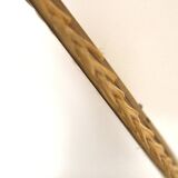 Scandinavian mirror in teak and rattan, 40x47cm, Sweden, 1960