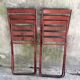 Pair of metal folding chairs Drancy - vintage 1950s