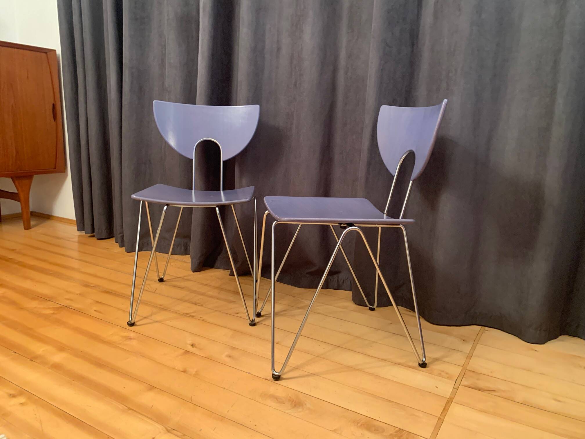 Pair of Mikado 1800 chairs, designed by Walter Leeman, Kusch+Co, Germany, 1970s