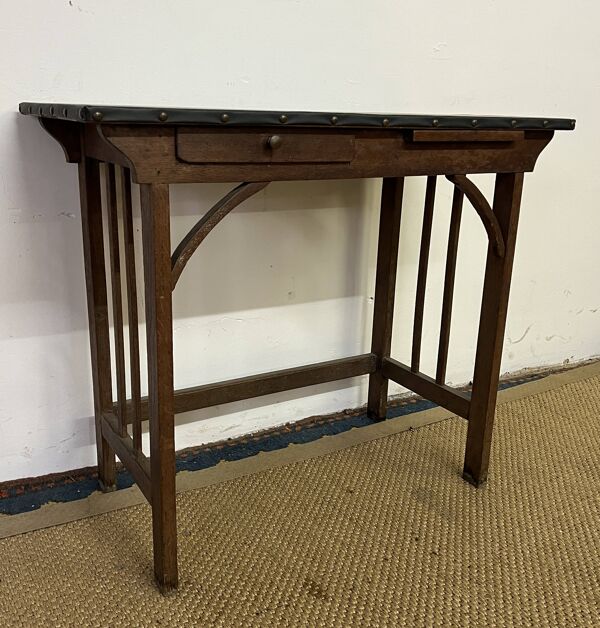 Petit bureau / table console en bois vintage