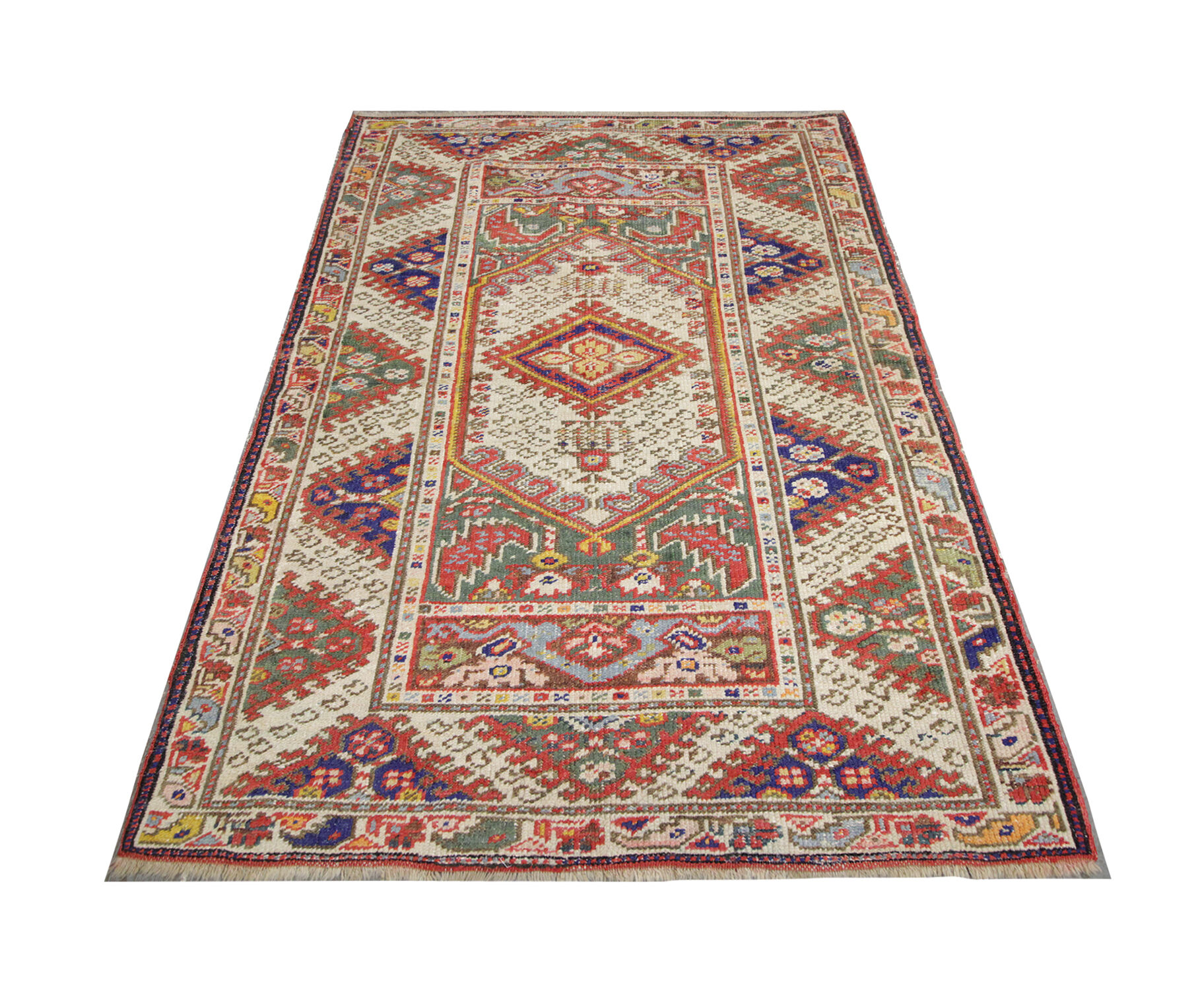 Traditional vintage wool turkish area rug- 130x190cm