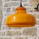 Suspension en opaline orange 70s