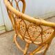 Armchair office chair in vintage rattan 60s