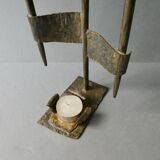 Pair of bronze candlesticks