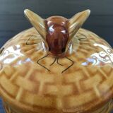 Honey pot with bee decor