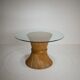Ensemble table et 4 chaises vintage en rotin esprit Riviera