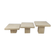 Set of 3 Italian Travertine Coffee Tables, 1980s