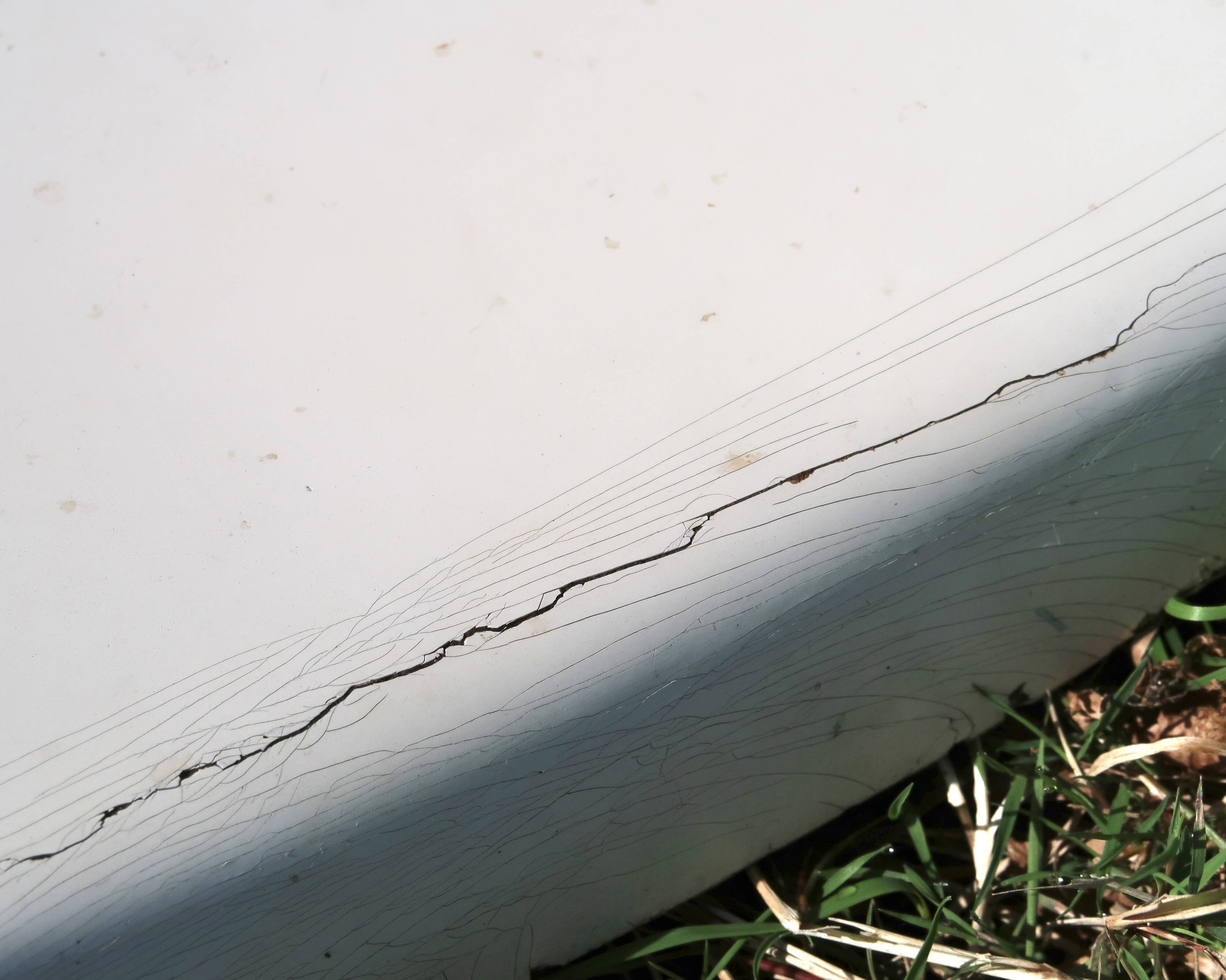 Charles Zublena fiberglass deck chair, 1960s