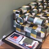 Seat with tablet caning