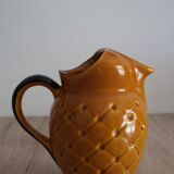 Ceramic pitcher pineapple pattern 60s