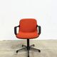 Visitor chair Charles Pollock for Comforto — orange wool, 1970s