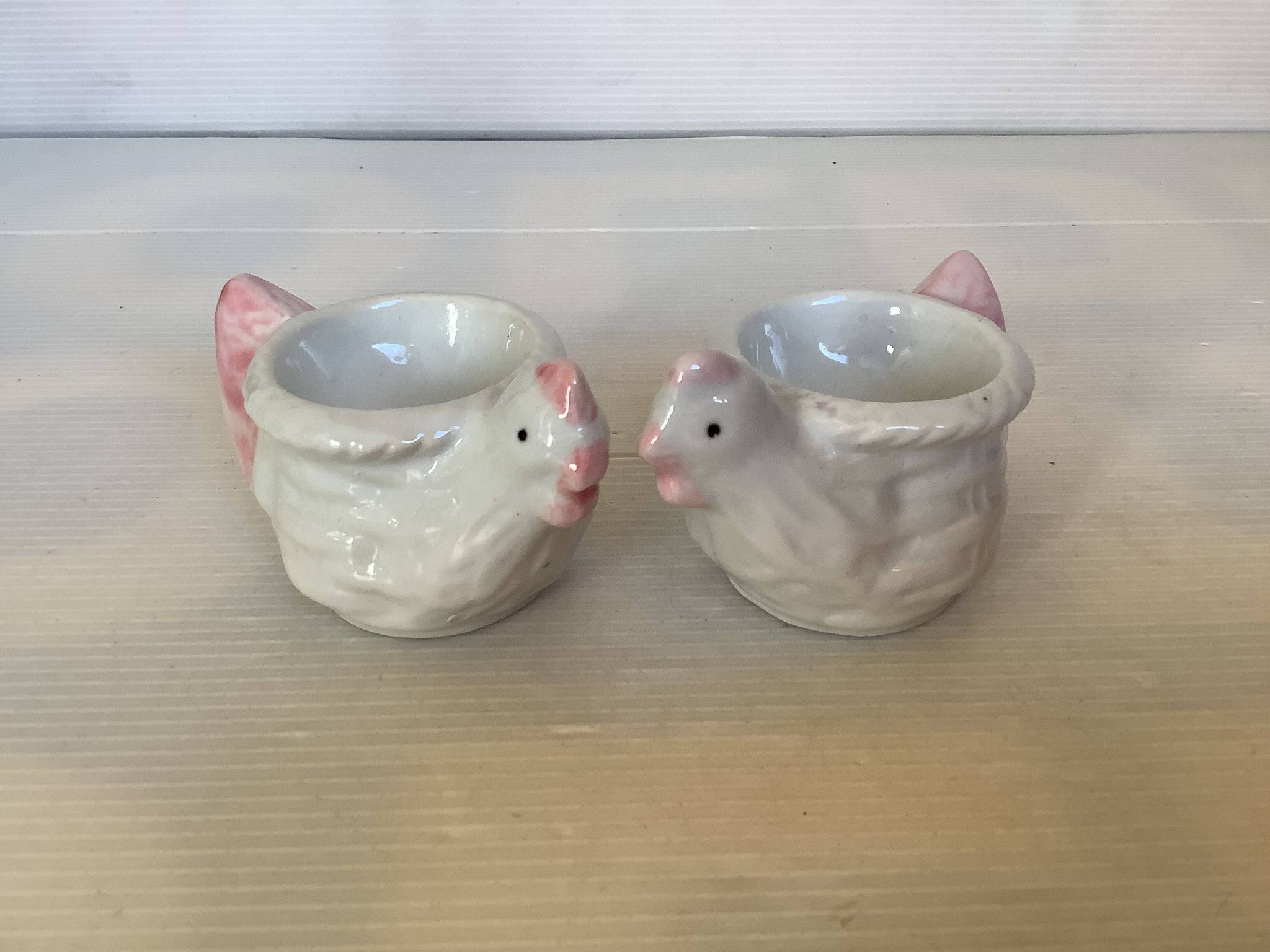 Pair of chicken egg cups