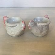Pair of chicken egg cups