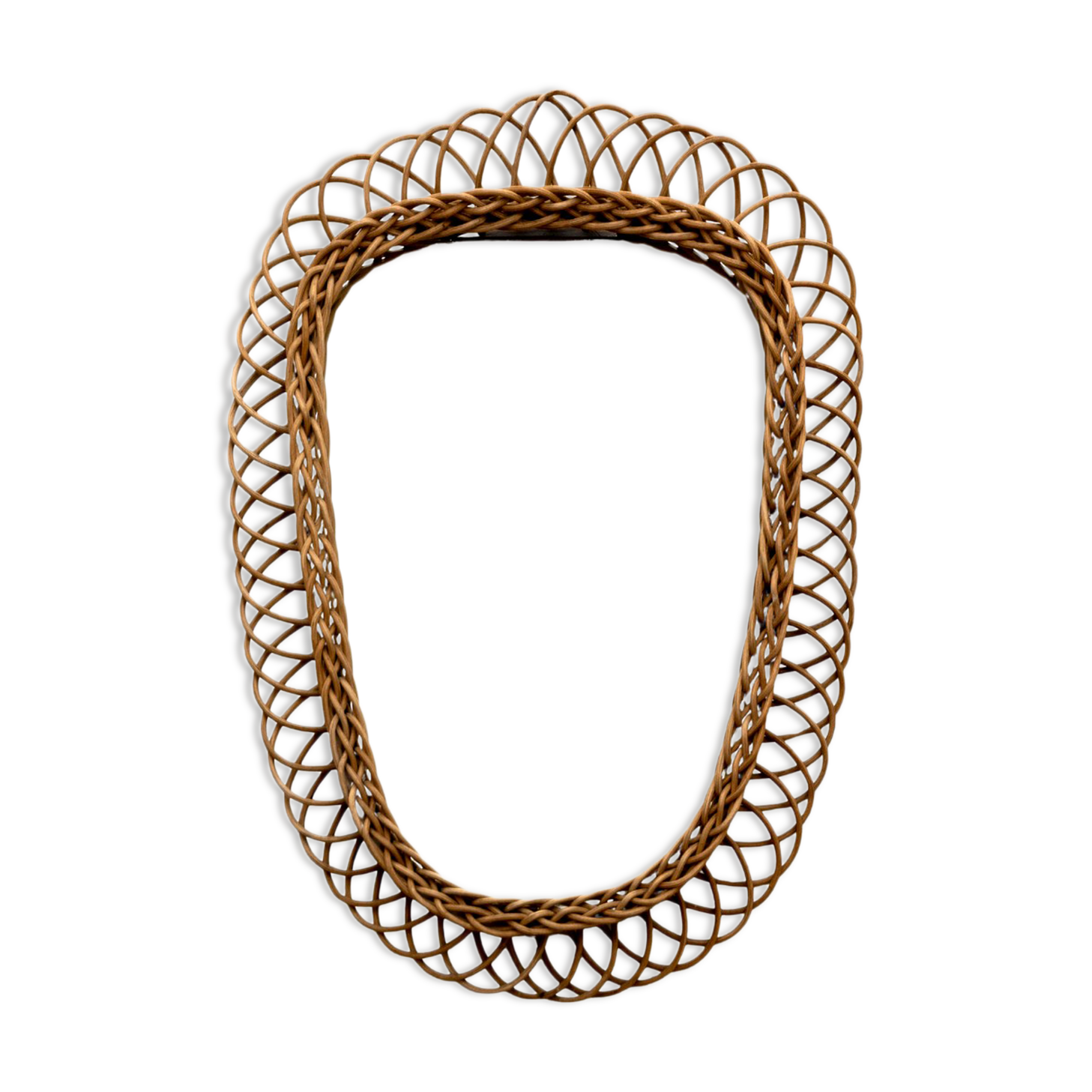 Vintage rattan mirror
