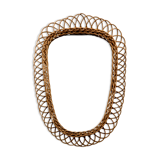 Vintage rattan mirror
