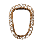 Vintage rattan mirror
