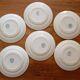 Set of 6 iron earth dessert plates Choisy le Roi model Cyclamen