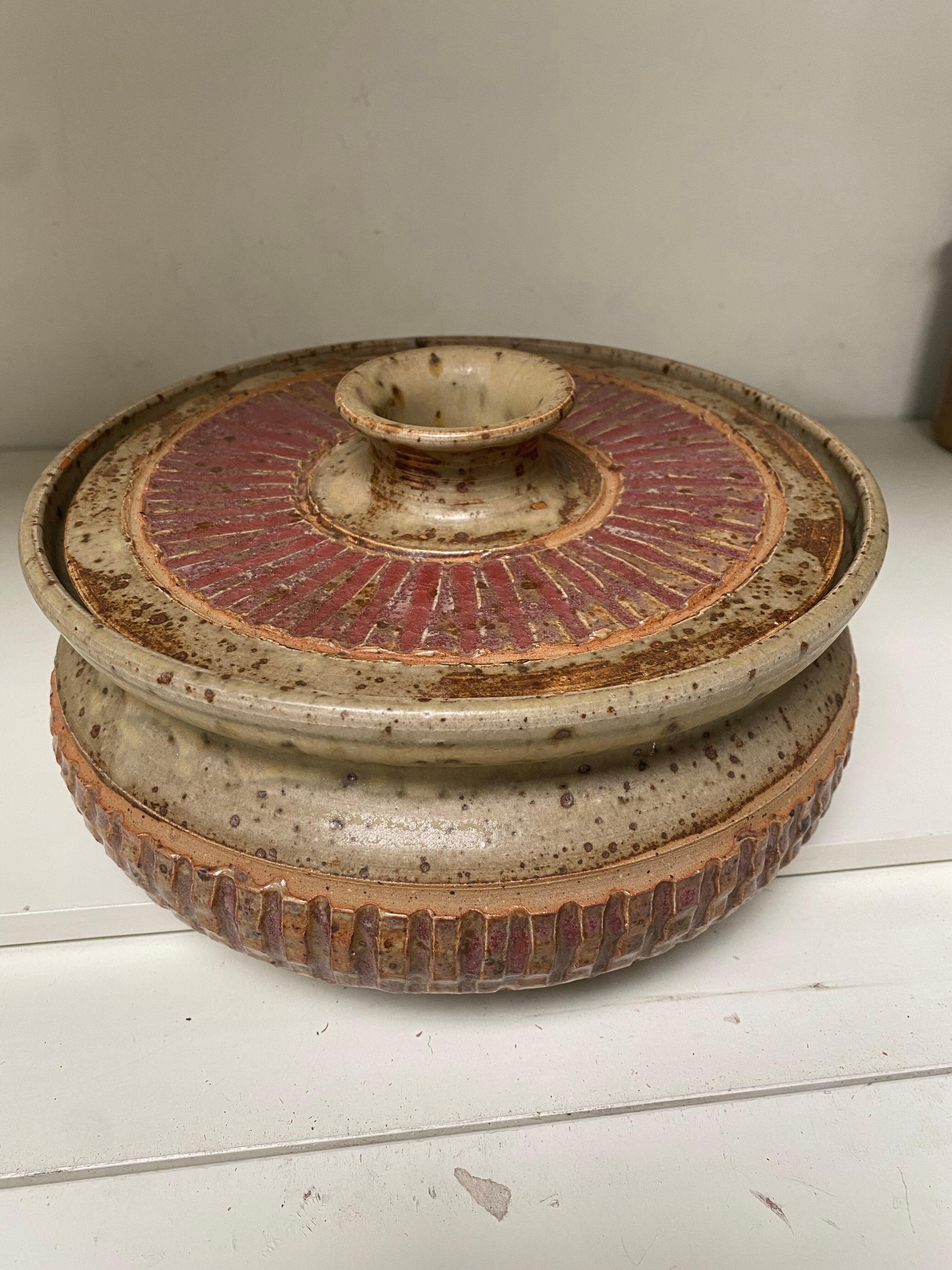 Salad dish in ancient sandstone