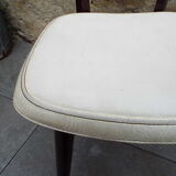 2 skai and wooden chairs