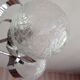 Lustre vintage globes verre et acier chromé