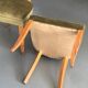 Chaises années 50 en velours vert bronze