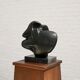 Sculpture abstraite en terre cuite noire, années 1960