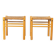 Pair of vintage 70s stools in wood and rope design hibiscus