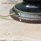 Vintage lamp, speckled ceramic base