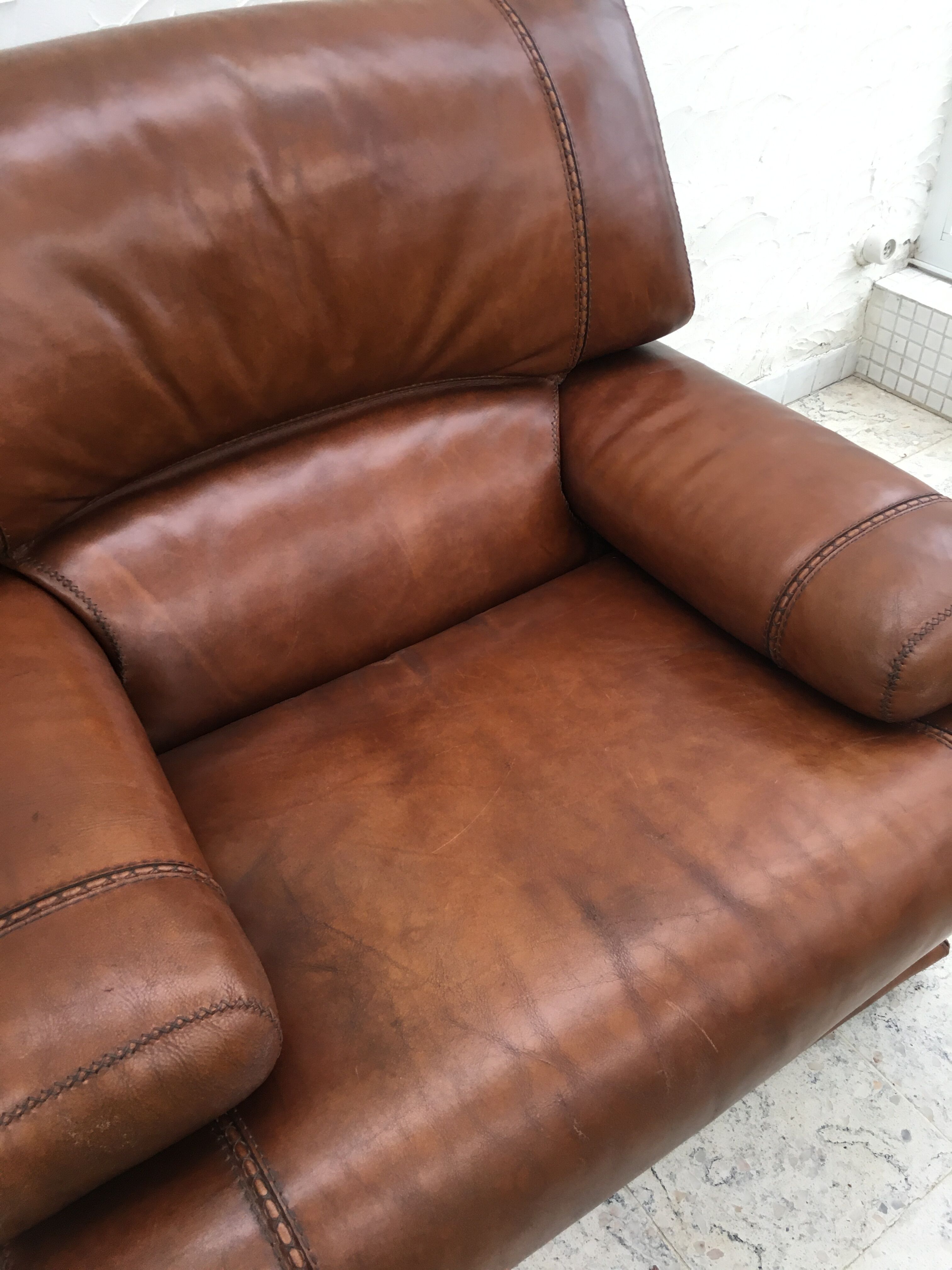 Leather armchair