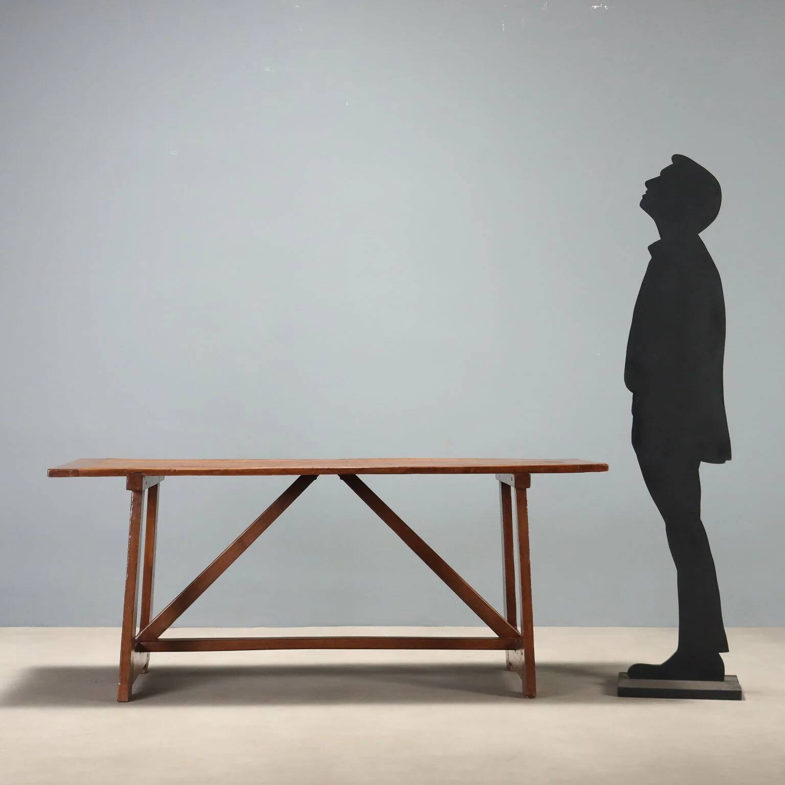 Walnut table with antique wood - Italy early 20th century