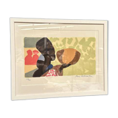 Original Swedish Color Lithograph – “Woman” by Lars Norrman – Signed