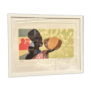 Original Swedish Color Lithograph – “Woman” by Lars Norrman – Signed