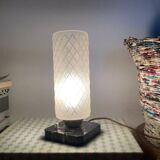 Art deco marble and glass lamp