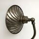 Gooseneck wall lamp old style silver metal patinated
