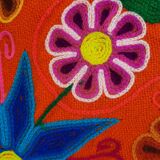 Orange Peruvian cushion cover