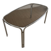Smoked glass dining table from the 1970s.