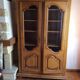 Solid wood bookcase 2 doors