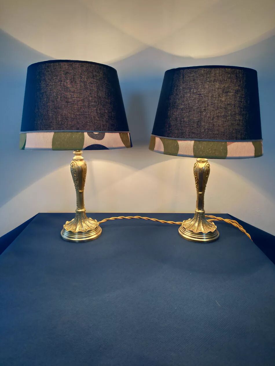 Pair of Art Nouveau style lamps
