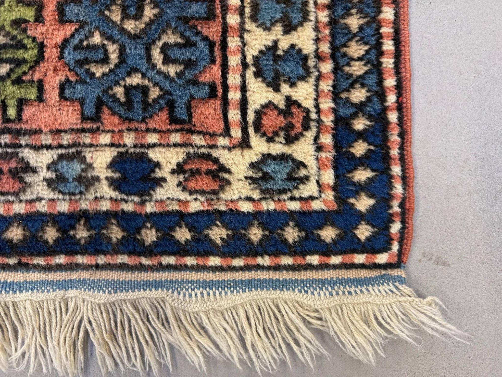 Turkish Kazak rug 270x166 cm vintage carpet, tribal handwoven large 2526