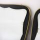 Set of 2 scandinavian metal mirrors, sweden 1960