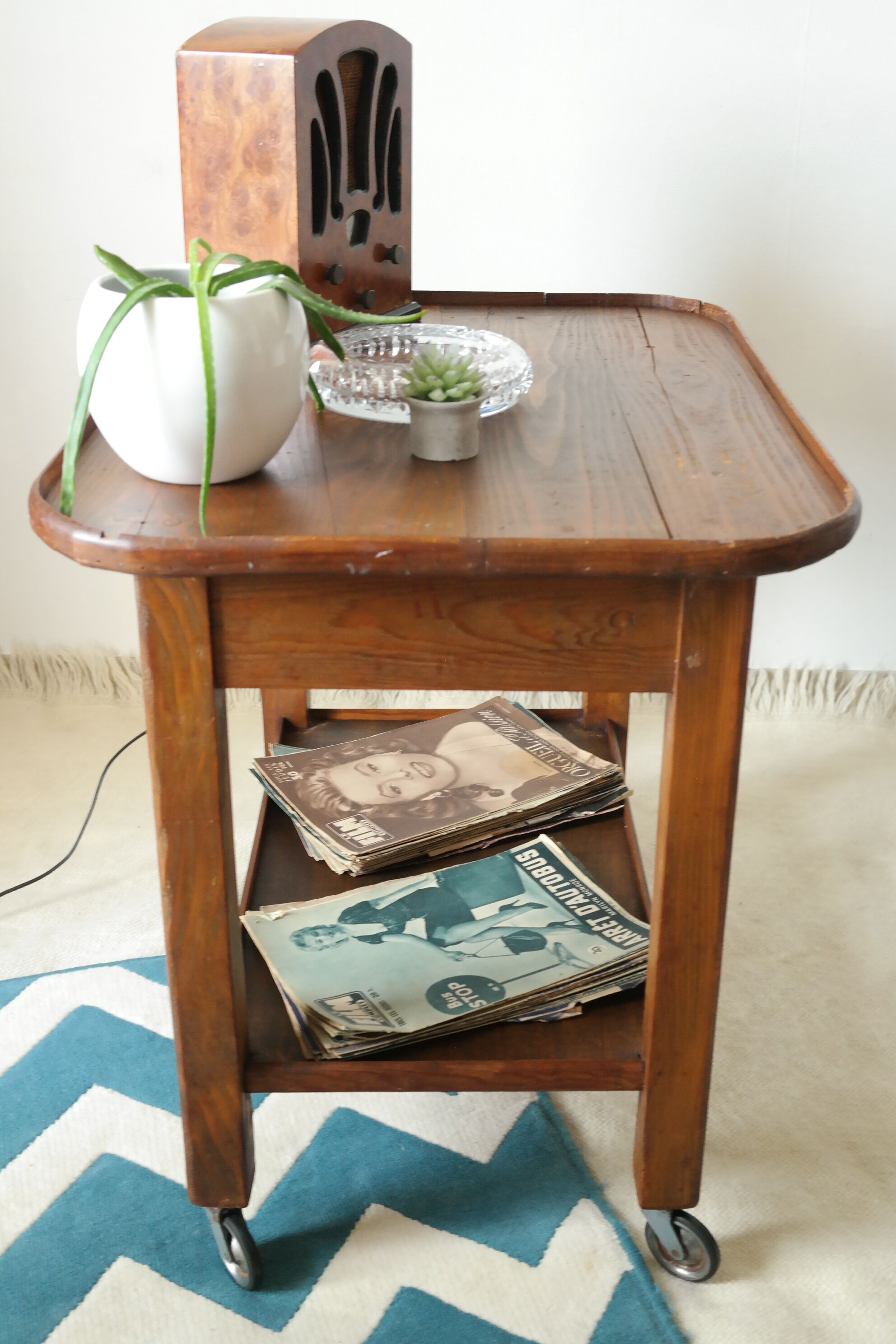 Vintage wooden side table