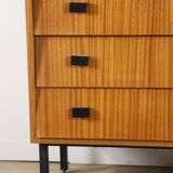 Vintage wooden and metal chest of drawers, 1960