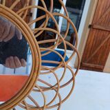 Vintage Wicker Mirror