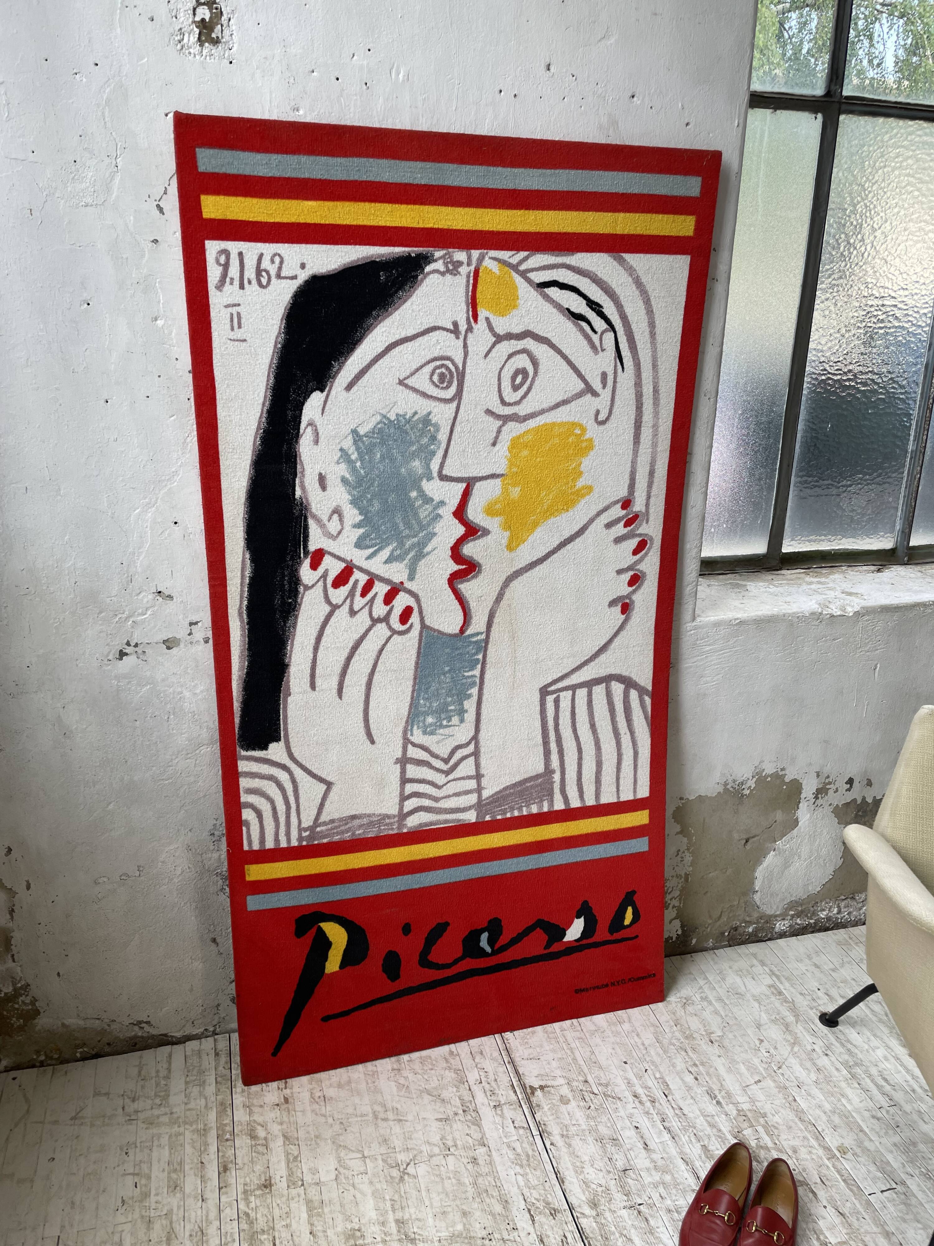 Canvas tapestry Picasso fabric coated on wood XXL