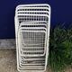 Lot de 4 chaises en métal peint