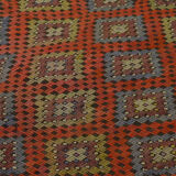 Anatolian handmade kilim rug 297 cm x 200 cm