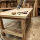 XXL solid oak kitchen island/worktop 180 x 105