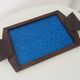 Art deco cathedral glass serving tray 1940s/1950s